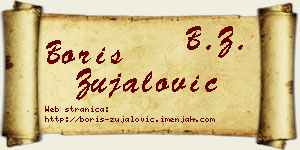Boris Zujalović vizit kartica
